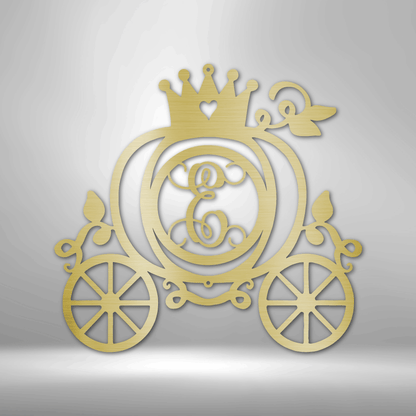 Carriage Initial Princess - Custom Metal Sign - Magical Wall Art - Liliana and Liam