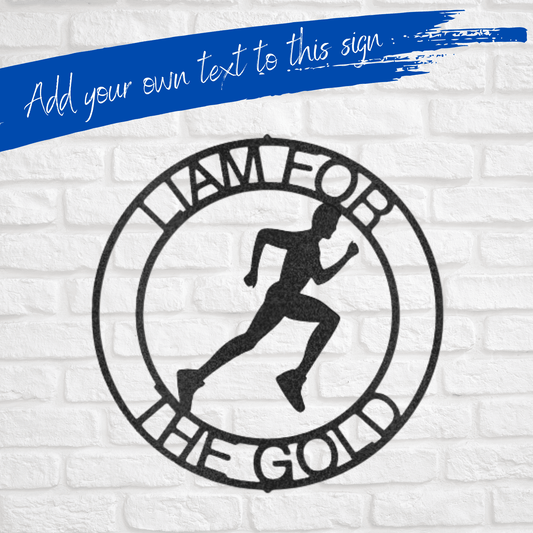 Cross Country Monogram | Personalized Running Metal Sign - Metal Wall Art - Personalized Gift