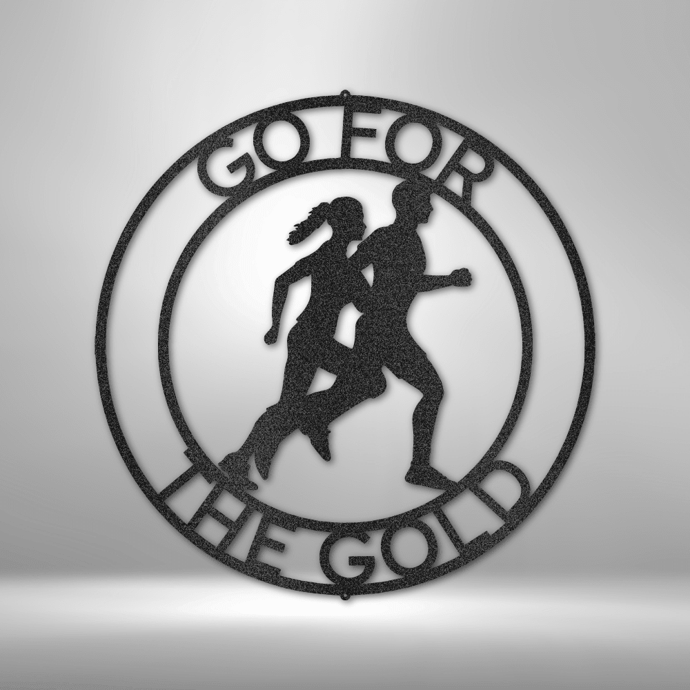 Cross Country Monogram | Personalized Running Metal Sign - Metal Wall Art - Personalized Gift