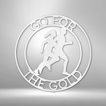 Cross Country Monogram | Personalized Running Metal Sign - Metal Wall Art - Personalized Gift