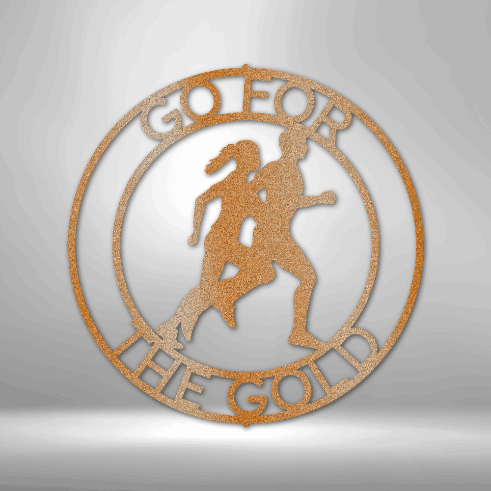 Cross Country Monogram | Personalized Running Metal Sign - Metal Wall Art - Personalized Gift