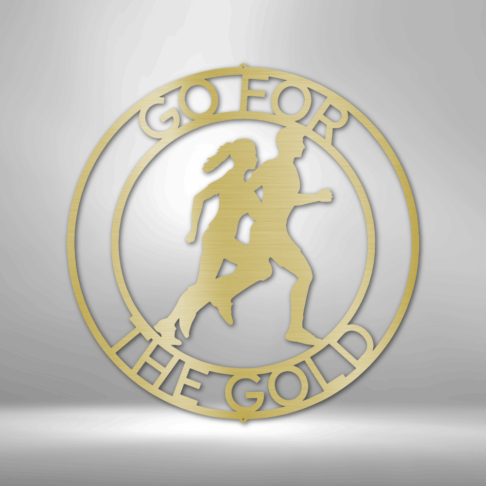 Cross Country Monogram | Personalized Running Metal Sign - Metal Wall Art - Personalized Gift