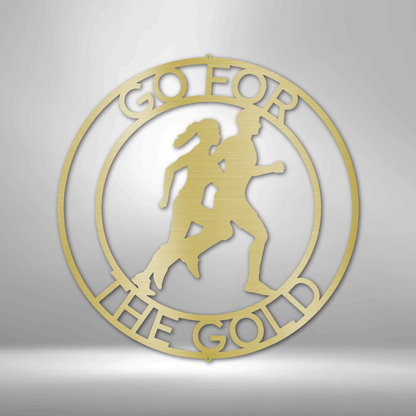 Cross Country Monogram | Personalized Running Metal Sign - Metal Wall Art - Personalized Gift