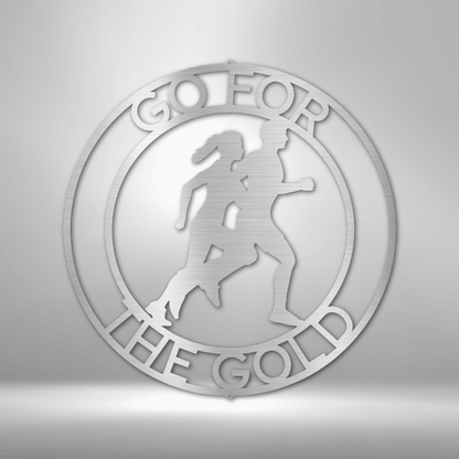Cross Country Monogram | Personalized Running Metal Sign - Metal Wall Art - Personalized Gift