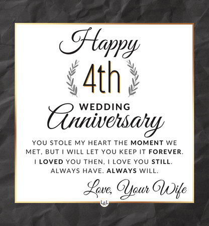 4th Wedding Anniversary - Openwork Skeleton Watch + LED Watch Box - Gift for Husband - Liliana and Liam
