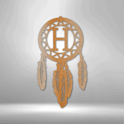 Dream Catcher Monogram | Personalized Metal Sign - Metal Wall Art - Personalized Gift
