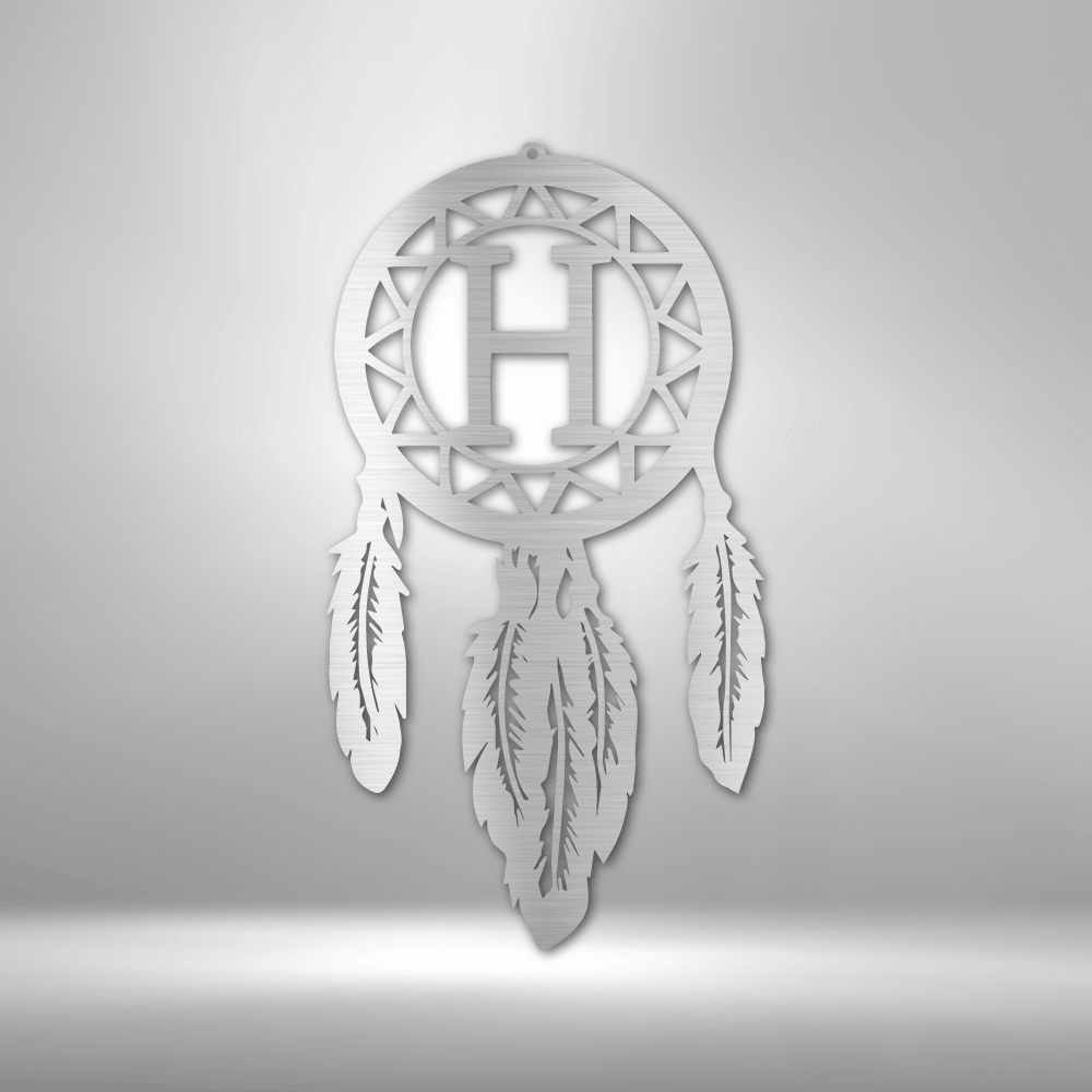 Dream Catcher Monogram | Personalized Metal Sign - Metal Wall Art - Personalized Gift