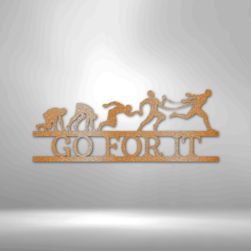 Evolution of Running | Personalized Running Metal Sign - Metal Wall Art - Personalized Gift