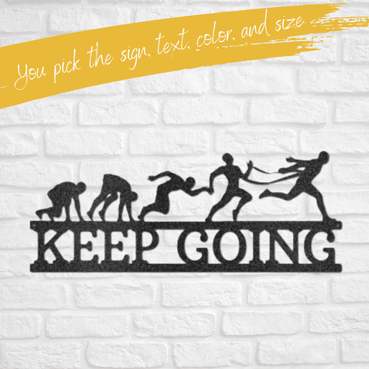 Evolution of Running | Personalized Running Metal Sign - Metal Wall Art - Personalized Gift