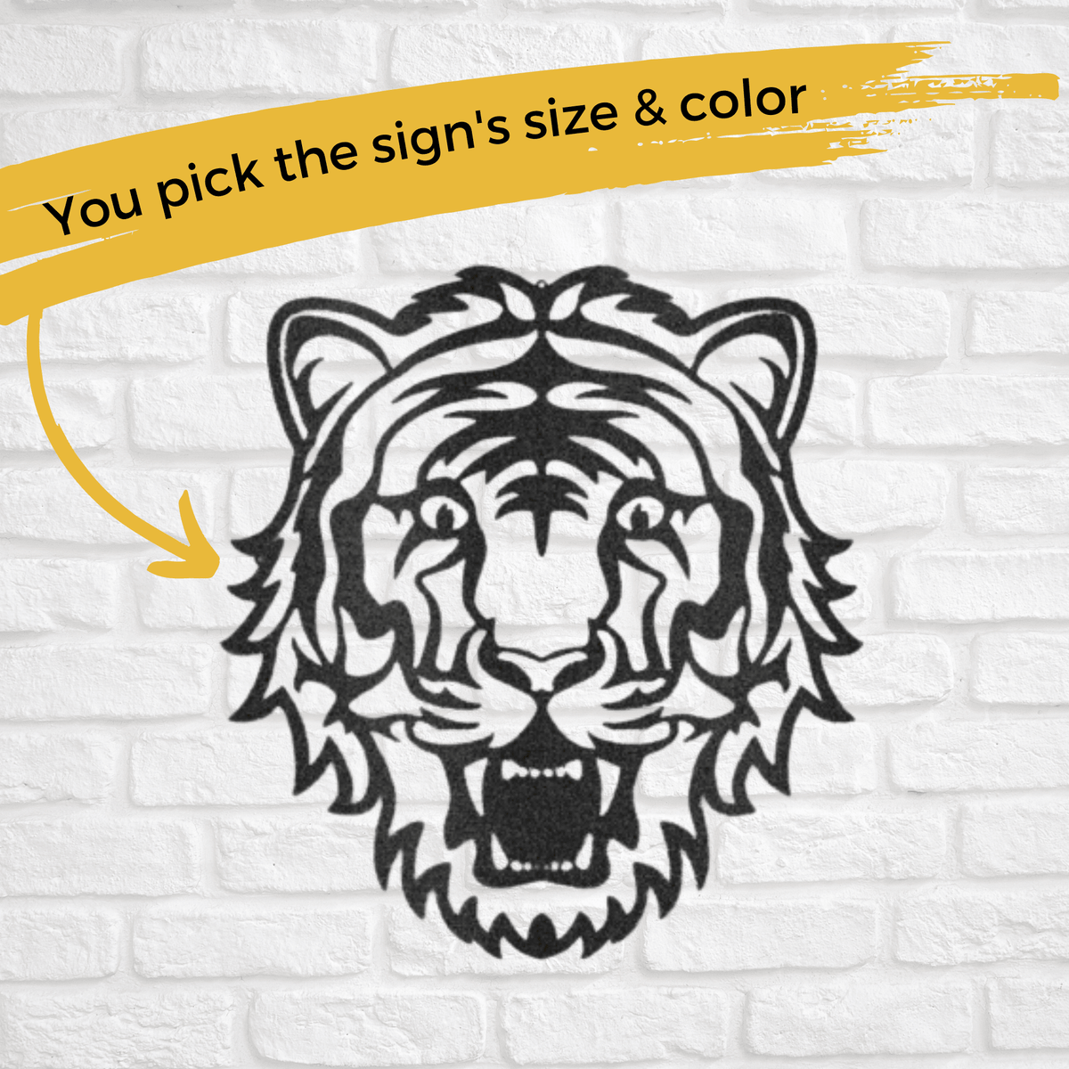 Eye of the Tiger - Tiger Wall Art - Custom Metal Animal Sign - Great Jungle or Safari Nursery Decor