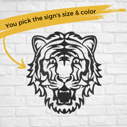 Eye of the Tiger - Tiger Wall Art - Custom Metal Animal Sign - Great Jungle or Safari Nursery Decor