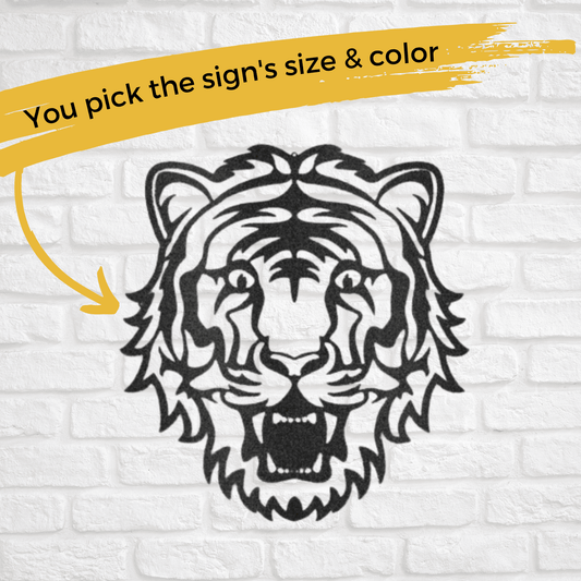 Eye of the Tiger - Tiger Wall Art - Custom Metal Animal Sign - Great Jungle or Safari Nursery Decor