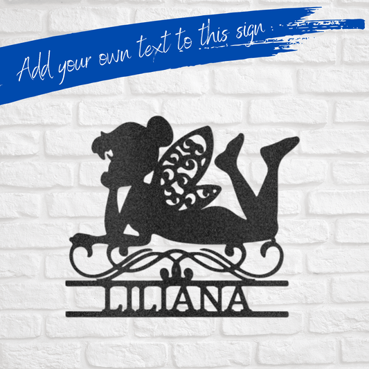 Fairy | Personalized Whimsical Metal Sign - Metal Wall Art - Personalized Gift