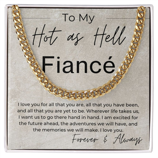 For All That You Are - Gift for Fiancé, Gift for My Groom - Linked Chain Necklace - Jewelry - Personalized Gift