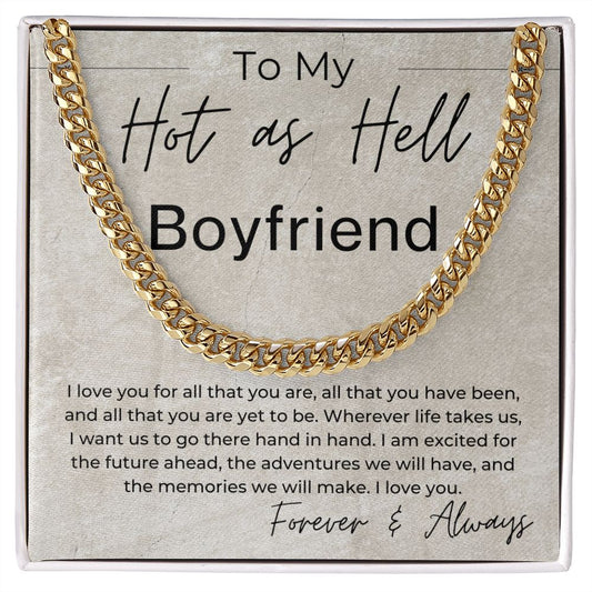 For All That You Are - Gift for Hot Boyfriend - Linked Chain Necklace - Jewelry - Personalized Gift