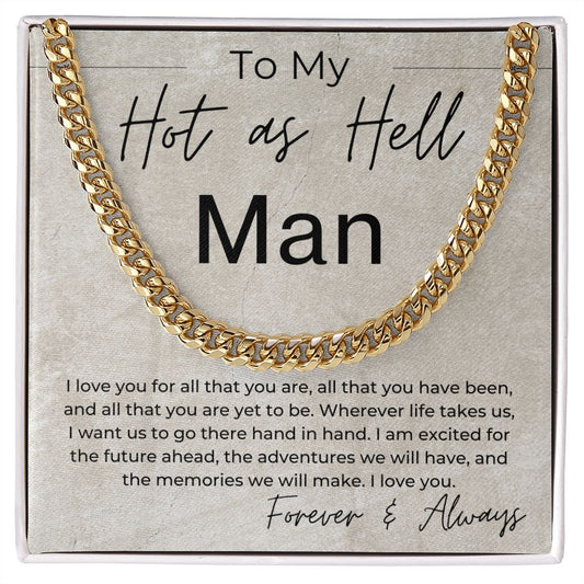 For All That You Are - Gift for My Man - Cuban Linked Chain Necklace - Jewelry - Personalized Gift