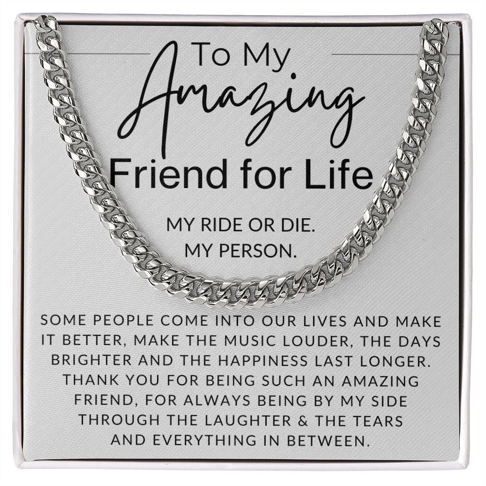 Friend For Life - Gift for Best Friend, Bonus Brother - Jewelry - Personalized Gift