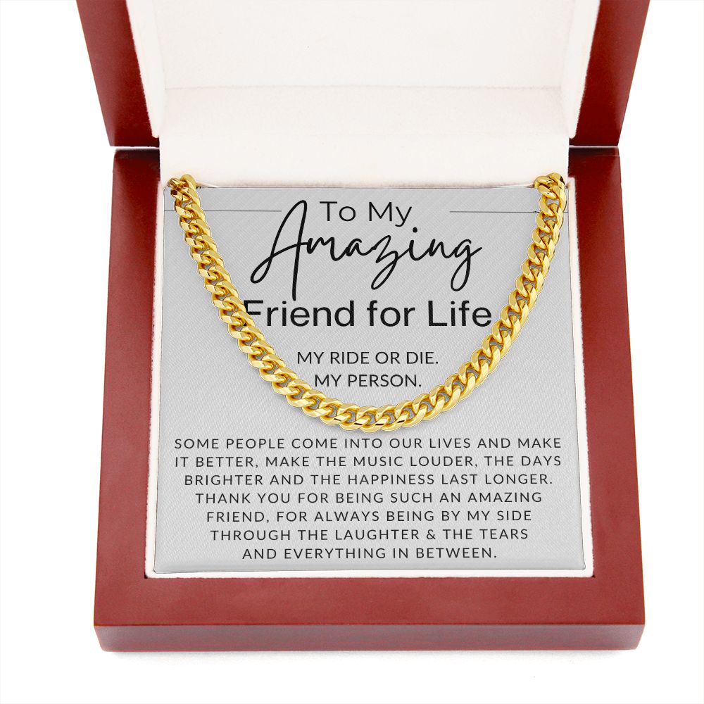 Friend For Life - Gift for Best Friend, Bonus Brother - Jewelry - Personalized Gift