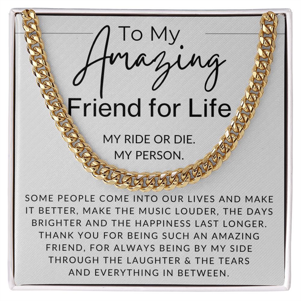 Friend For Life - Gift for Best Friend, Bonus Brother - Jewelry - Personalized Gift