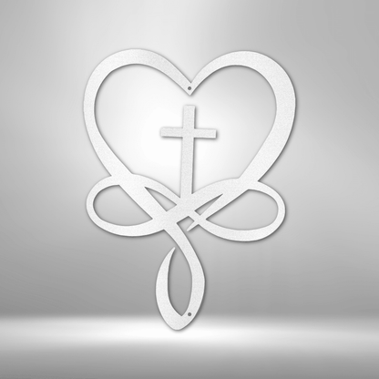 God's Infinite Love | Personalized Christian Metal Sign - Metal Wall Art - Personalized Gift