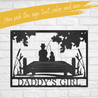 Gone Fishing | Personalized Fishing Metal Sign - Metal Wall Art - Personalized Gift