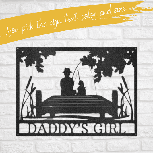Gone Fishing | Personalized Fishing Metal Sign - Metal Wall Art - Personalized Gift