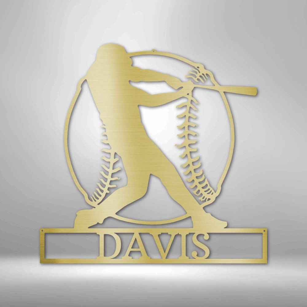 Home Run Metal Sign - Custom Baseball Sign, Playroom Sign, Gift for Baseball Player