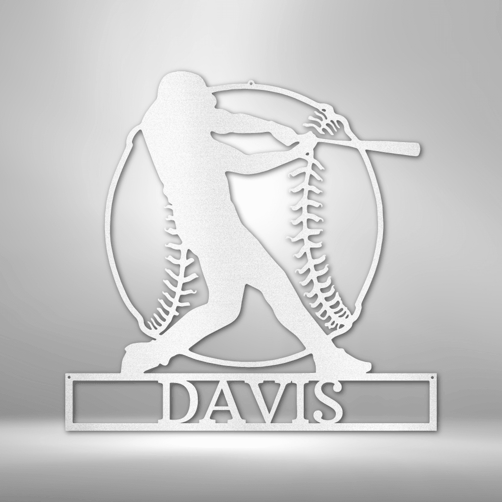Home Run Metal Sign - Custom Baseball Sign, Playroom Sign, Gift for Baseball Player