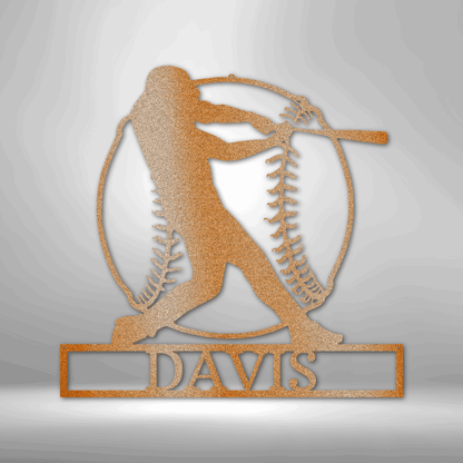 Home Run Metal Sign - Custom Baseball Sign, Playroom Sign, Gift for Baseball Player