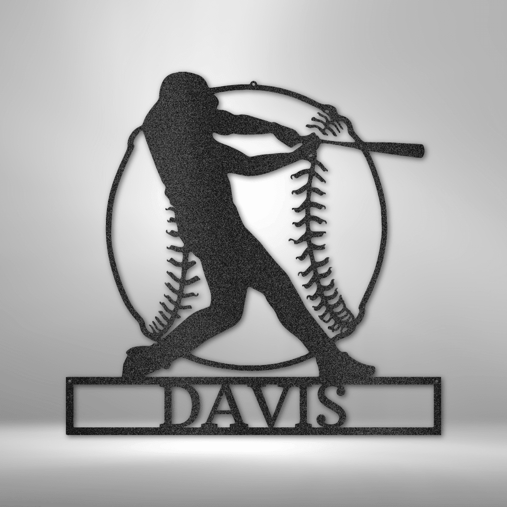 Home Run Metal Sign - Custom Baseball Sign, Playroom Sign, Gift for Baseball Player