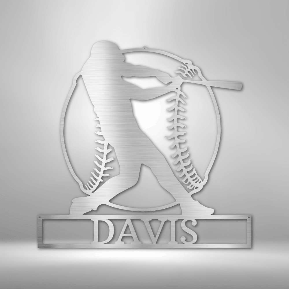 Home Run Metal Sign - Custom Baseball Sign, Playroom Sign, Gift for Baseball Player