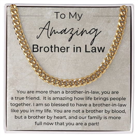 I Know I Can Count on You - Gift for Brother in Law - Cuban Linked Chain Necklace - Jewelry - Personalized Gift