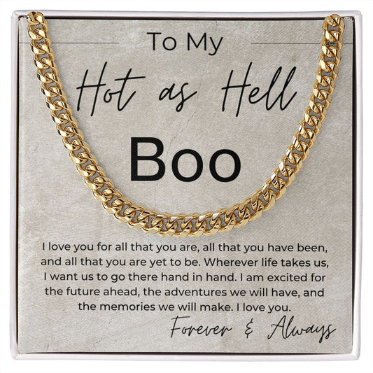 I Love You for You - Gift for Him - Linked Chain Necklace - Jewelry - Personalized Gift