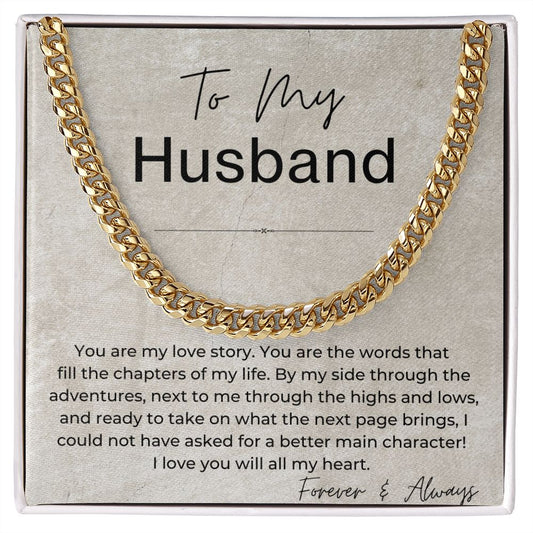 I Love You With All My Heart - Gift for Husband - Linked Chain Necklace - Jewelry - Personalized Gift