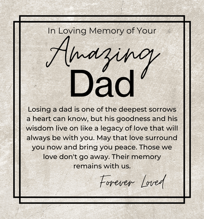 In Loving Memory - Sorry for the Loss of Your Dad - Openwork Skeleton Watch + LED Watch Box - Sympathy Gift - Jewelry - Personalized Gift