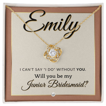Junior Bridesmaid Proposal, Custom Name - Wedding Party Gift From Bride - Be My Jr. Bridesmaid , Terracotta, Rust And Gold Wedding Theme - Jewelry - Personalized Gift