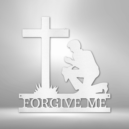 Kneeling Man | Personalized Memorial Metal Sign - Metal Wall Art - Personalized Gift