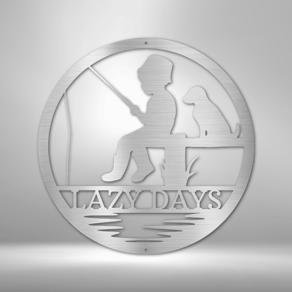Little Fisherman | Personalized Fishing Metal Sign - Metal Wall Art - Personalized Gift