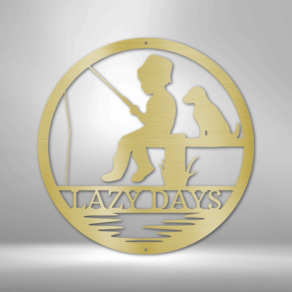 Little Fisherman | Personalized Fishing Metal Sign - Metal Wall Art - Personalized Gift