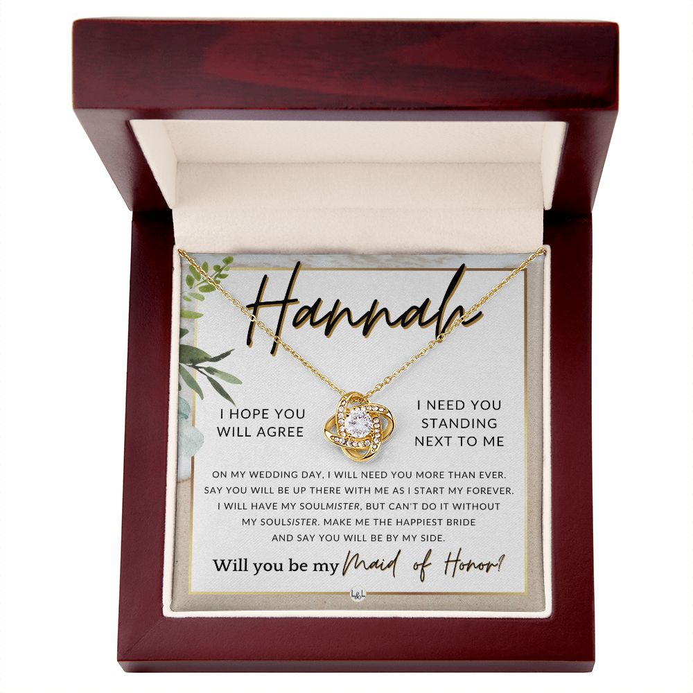 Maid of Honor Proposal, Custom Name - Be My Maid Of Honor, MOH Gift From Bride, Be By My Side , Beach and Destination Wedding Theme - Jewelry - Personalized Gift
