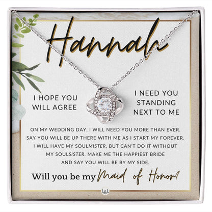 Maid of Honor Proposal, Custom Name - Be My Maid Of Honor, MOH Gift From Bride, Be By My Side , Beach and Destination Wedding Theme - Jewelry - Personalized Gift