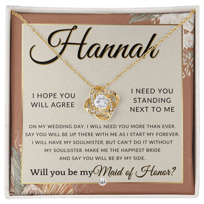 Maid of Honor Proposal, Custom Name - Be My Maid Of Honor, MOH Gift From Bride, Be By My Side , Terracotta, Rust And Gold Wedding Theme - Jewelry - Personalized Gift