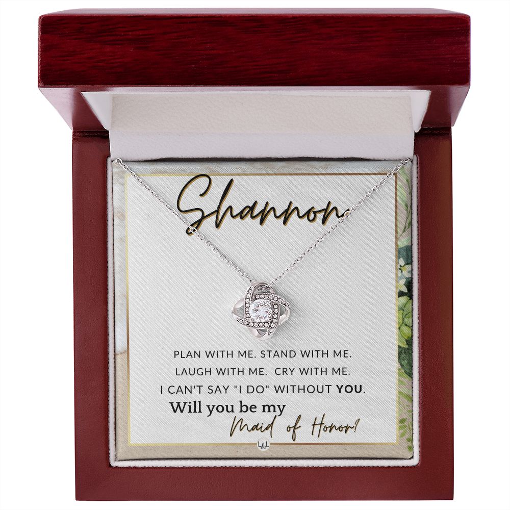 Maid of Honor Proposal, Custom Name - Be My Maid Of Honor, MOH Gift From Bride - Plan With Me , Beach and Destination Wedding Theme - Jewelry - Personalized Gift