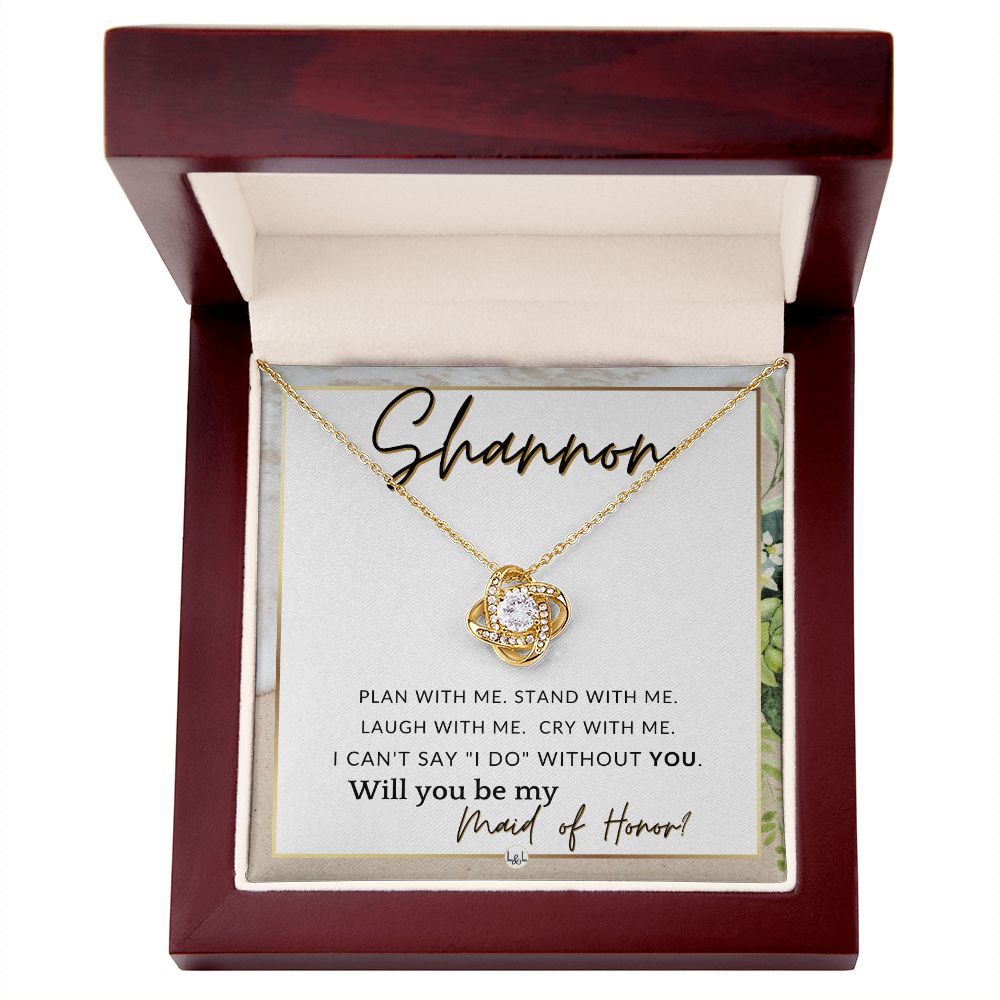 Maid of Honor Proposal, Custom Name - Be My Maid Of Honor, MOH Gift From Bride - Plan With Me , Beach and Destination Wedding Theme - Jewelry - Personalized Gift