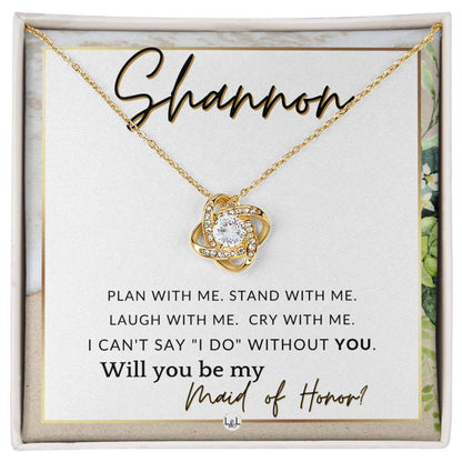 Maid of Honor Proposal, Custom Name - Be My Maid Of Honor, MOH Gift From Bride - Plan With Me , Beach and Destination Wedding Theme - Jewelry - Personalized Gift