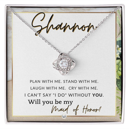 Maid of Honor Proposal, Custom Name - Be My Maid Of Honor, MOH Gift From Bride - Plan With Me , Beach and Destination Wedding Theme - Jewelry - Personalized Gift