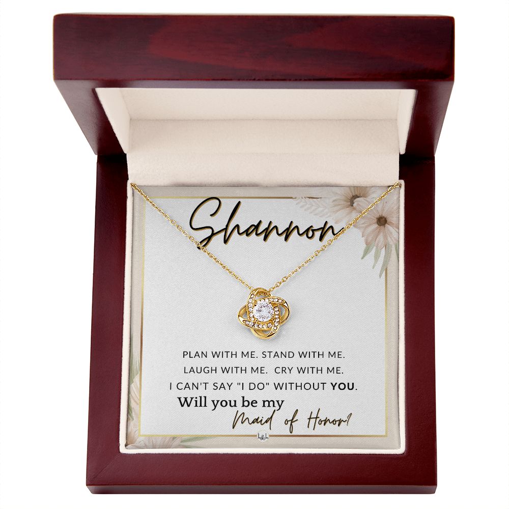 Maid of Honor Proposal, Custom Name - Be My Maid Of Honor, MOH Gift From Bride - Plan With Me , Pink Floral and Boho Wedding Theme - Jewelry - Personalized Gift