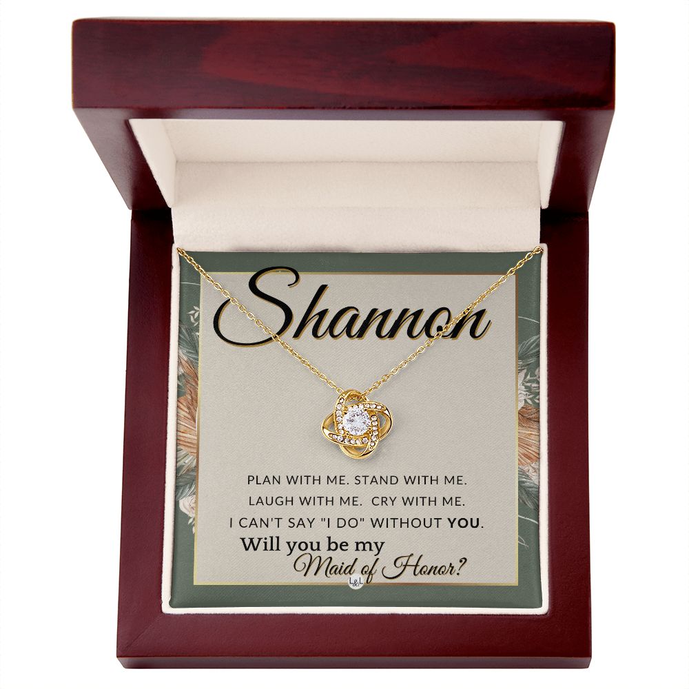 Maid of Honor Proposal, Custom Name - Be My Maid Of Honor, MOH Gift From Bride - Plan With Me , Sage Green & Boho Wedding Theme - Jewelry - Personalized Gift
