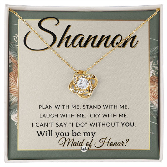 Maid of Honor Proposal, Custom Name - Be My Maid Of Honor, MOH Gift From Bride - Plan With Me , Sage Green & Boho Wedding Theme - Jewelry - Personalized Gift