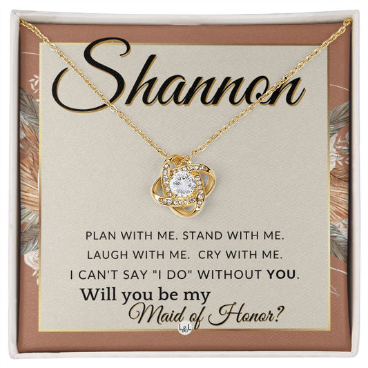 Maid of Honor Proposal, Custom Name - Be My Maid Of Honor, MOH Gift From Bride - Plan With Me , Terracotta, Rust And Gold Wedding Theme - Jewelry - Personalized Gift